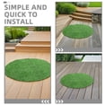 thumbnail image 3 of TEHAUX Fake Grass Mat Circular Artificial Turf Green Plastic Table Centerpiece Rug, 3 of 7