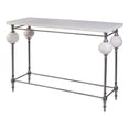 thumbnail image 2 of Beaumont Lane Table Console Rectangulaire Traditionnelle 48"W en Pierre et Métal Blanche, 2 of 13