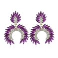 thumbnail image 2 of Pendientes geométricos exagerados con diamantes de imitación para mujer, modelo Trendy Grace, B, 2 of 3