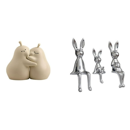 2 Pieces Book Ends Holders Stoppers Modern Sitting Statue Ceramic Design for Living Room Desk Shelf