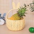 thumbnail image 4 of Liyamei Easter With Handle Easter Rabbit Vine Weaving Picnic With Rabbit Ears Straw Wicker Easter Egg Candy Suitable For Egg Party Supplies Easter, 4 of 5