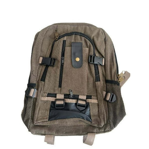 Mochilas para la Escuela: Mochila de Hombre de Lienzo con Múltiples Compartimentos para Estudiantes de Secundaria