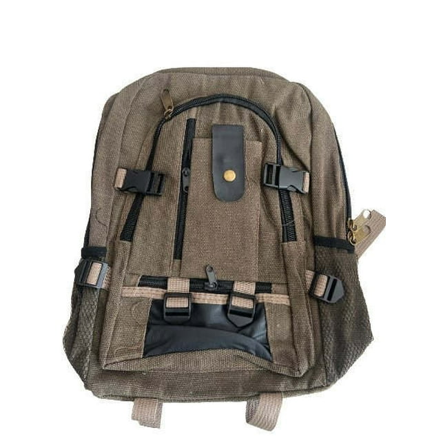 Mochilas para la Escuela: Mochila de Hombre de Lienzo con Múltiples Compartimentos para Estudiantes de Secundaria