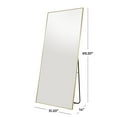 thumbnail image 3 of CosmoLiving by Cosmopolitan 31" x 69" Gold Metal Floor Mirror with Stand, 3 of 8