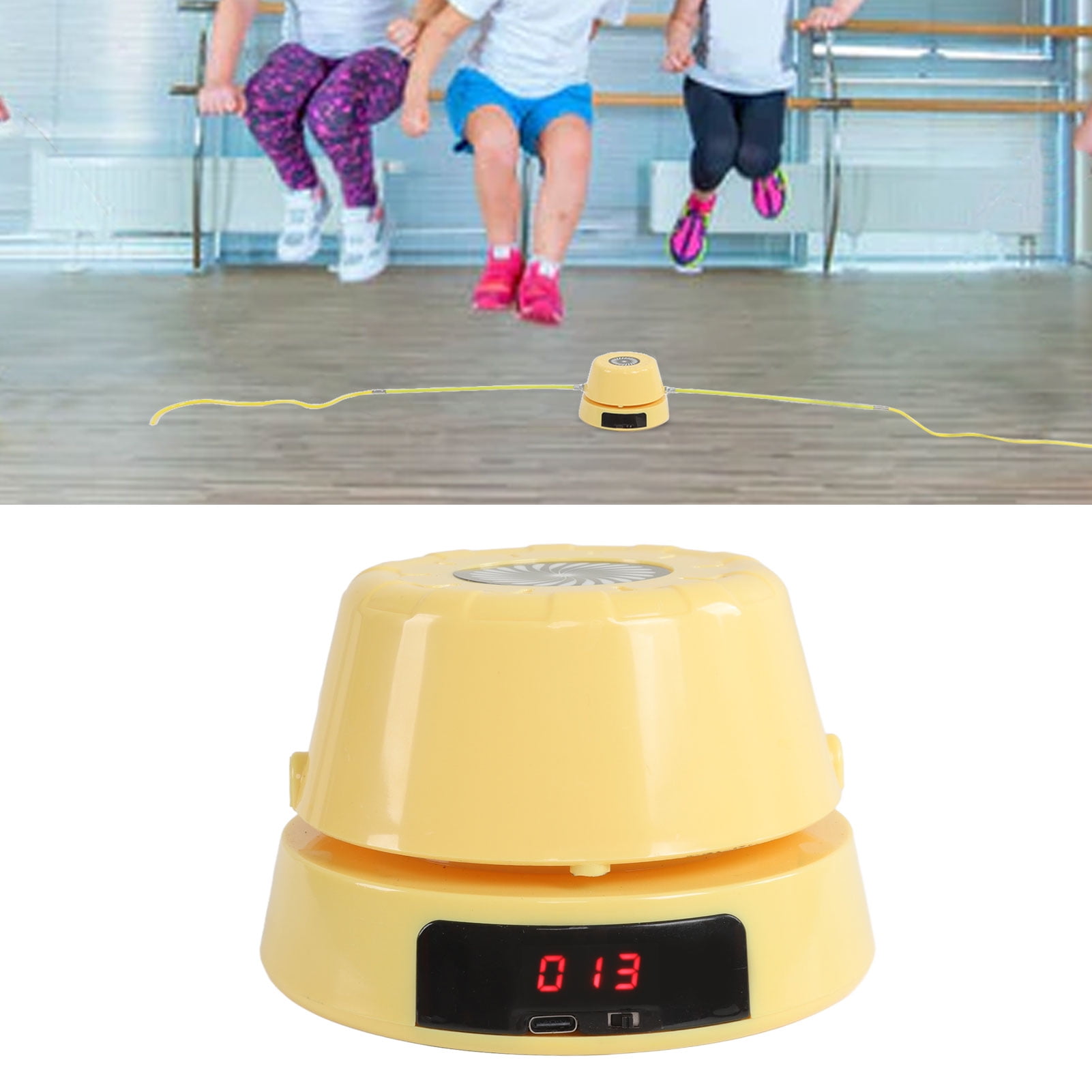 Automatic Rope Machine, <span Style="background:red"></span> Smart Jump Rope Machine 140MAH Capacity Parent Child Interaction Count Hands Free With Remote Control For Outdoors