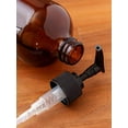 thumbnail image 4 of Bouteille de Lotion Noire en Verre Épais Rond Ambre Boston 8 oz + Étiquette (Lot de 2), 4 of 5