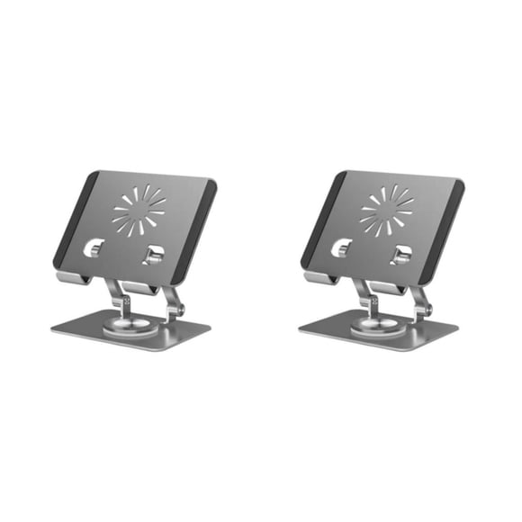 Bearachild Soporte para tableta Reemplazo de color sólido Disipación de calor universal Soporte para teléfono móvil de escritorio Accesorios Gris 2Conjunto