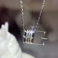 thumbnail image 4 of Joyería de moda para mujer, collar chapado en plata, colgante de circón cúbico, regalo de boda, 4 of 5