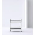 thumbnail image 4 of Pasargad Home Luxe Glass & Steel Serving Table, Black, 4 of 4