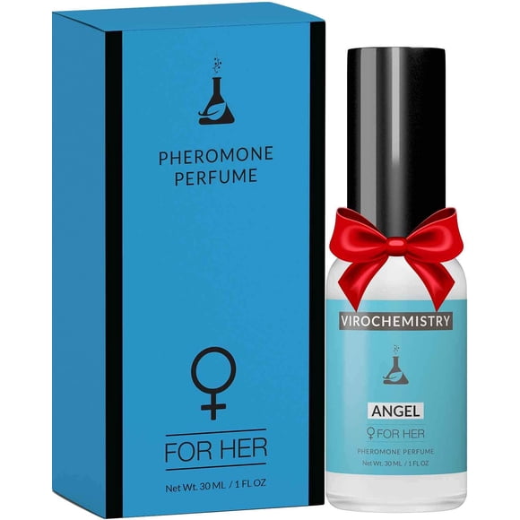 VIROCHEMISTRY Feromonas para atraer hombres para mujeres (ángel) – Elegante perfume corporal con fragancia orgánica ultra fuerte (1 fl. Oz) (feromonas de grado humano para atraer a los hombres)