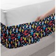 thumbnail image 2 of Fantasy Bed Skirt, Colorful Jolly Theme of Creatures Creativity and Imagination Composition, Elastic Bedskirt Dust Ruffle Wrap Around for Bedding Decor, 4 Sizes, Multicolor, by Ambesonne, 2 of 2