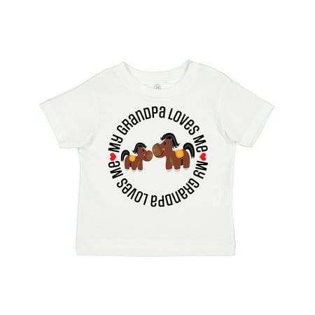 

Inktastic Grandpa Loves Me Grandchild Horse Gift Toddler Boy or Toddler Girl T-Shirt