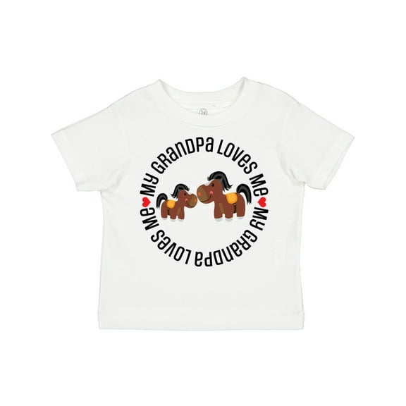 Inktastic Grandpa Loves Me Grandchild Horse Boys or Girls Toddler T-Shirt