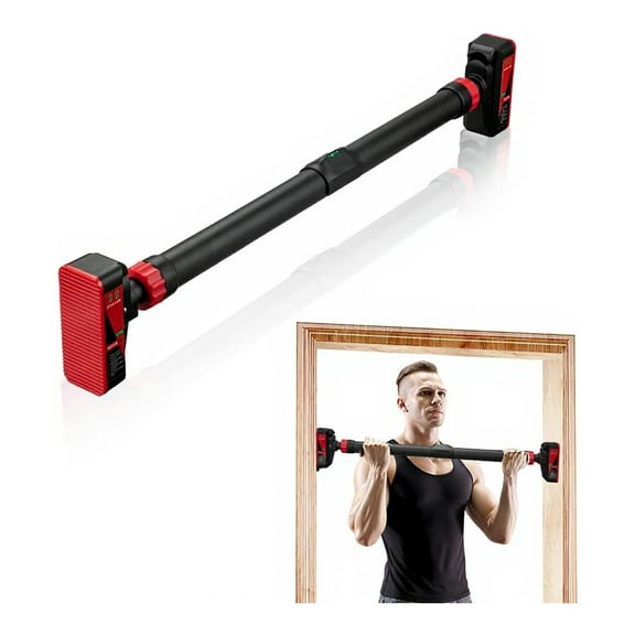 Roromall Pull Up Bar for Doorway - Adjustable No Screws Chin Up Bar for Home Gym, 440 LBS Max Load, with Level Meter & Anti-Slip Design for Strength Training