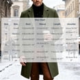 thumbnail image 6 of Men Lapel Single Breasted Mid‑Length Coat Long Sleeve Button Overcoat with Patch Pocket,Warm Windproof Winter Outdoor Outwear,Green,3XL, 6 of 6