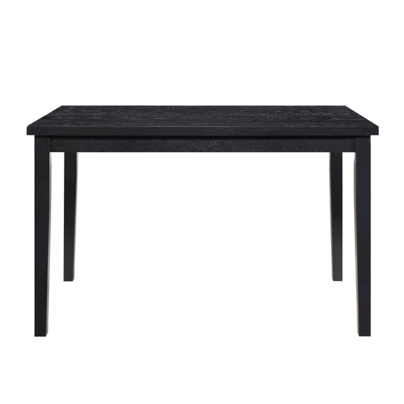 Newboti Furniture 5pc Dining Set Black Finish Dining Table and 4x Gray Velvet Side Chairs Casual Style Wooden Furniture Dining Room Furniture 03131