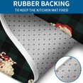 thumbnail image 4 of Green and Black Christmas Plaid Santa Pattern Bathroom Rugs Sets 3 Piece,Toilet Cover Set,Absorbent Non Slip Bathroom Mats Sets with U-Shaped Contour Rug Toilet Rug Set, 4 of 5