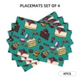 thumbnail image 2 of Placemats Set Of 4 / 6, Cute Cake Placemats For Dining Table Indoor/Outdoors Heat Resistant Washable Placemats 18" X 12", 2 of 8