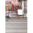 thumbnail image 4 of nuLOOM Teofila Aztec Indoor/Outdoor Area Rug, 5' 3" x 7' 6", Gray, 4 of 4