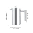 thumbnail image 3 of Press Stainless Steel Coffee Teas Filter Maker Plunger Pitcher Insulated Coffee Pot Coffee Maker Cafetiere Insulated Coffee Tea Maker Pot, 3 of 8