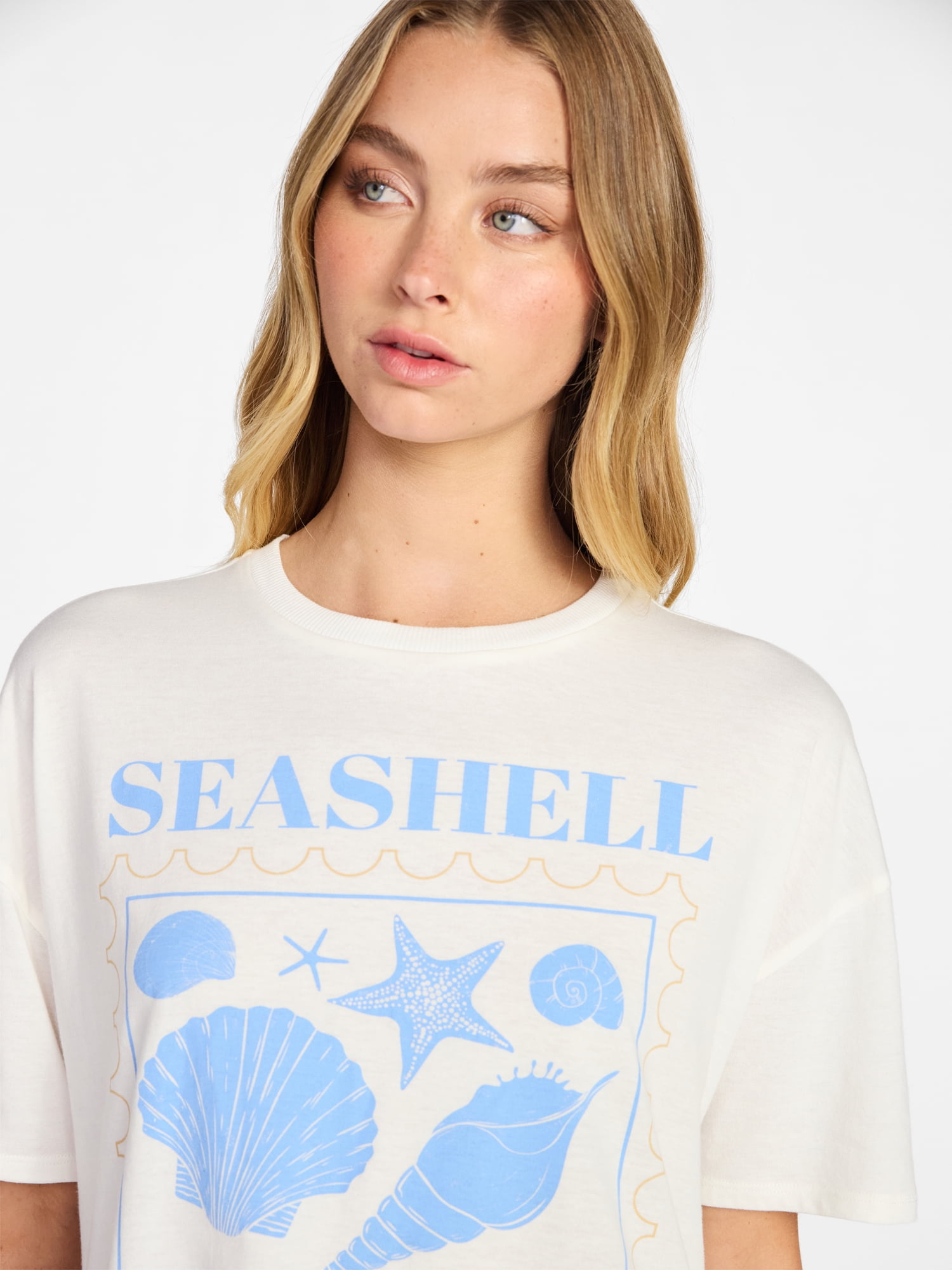 No Boundaries Washed Graphic Boyfriend Tee, Women's XXS-XXL