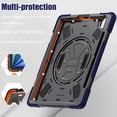 thumbnail image 6 of Dteck Case for iPad Air 13 inch 2025/2024,Heavy Duty Armor Shockproof Kids Case with Rotating Stand & Hand/Shoulder Strap for iPad Air 13-in. M3/M2,Navyblue, 6 of 7