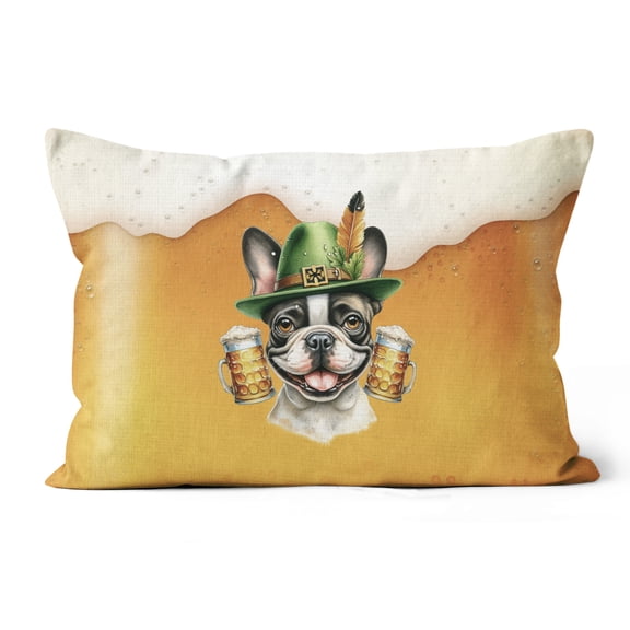 Best French Bulldog Dad Proud Beer Lover Happy Oktoberfest Pillow Cushion Double Sided Dog Lover Gifts Throw Pillow - 02016