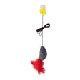 thumbnail image 2 of Juguetes para gatos para colgar en la puerta, accesorios de juego interactivos, ratones de peluche, suaves gris, 2 of 8