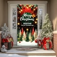 thumbnail image 4 of LanSuare Christmas Door Cover Decoration, Merry Xmas Background Banner Door Covers, Christmas Photo Booth Props for Winter Party Decorations Supplies, 35x71Inch, 4 of 6