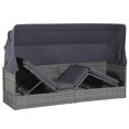 thumbnail image 5 of vidaXL Garden Bed with Canopy Grey 205x62 cm Poly Rattan, 5 of 5