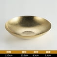 thumbnail image 2 of Decorative Stainless Steel Hammered Salad Bowl Korean Creative Fruit Salad Bowl For Living Room Centerpiece Or Kitchen Use Gold, 2 of 6