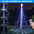 thumbnail image 4 of Welan Christmas Lights Outdoor,String Light 320 LED Waterfall Christmas Cone Tree Lights Christmas Toppers Fairy Lights with Remote for Yard Party Wedding Christmas Decor(8Modes,White）, 4 of 12