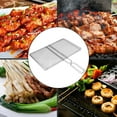 thumbnail image 4 of QHUDLV Non-Stick Fish Grilling Basket Metal Handle Barbecue Tool Meat Bacon Grill Rack Accessories Outdoor Net BBQ Steel, 4 of 5