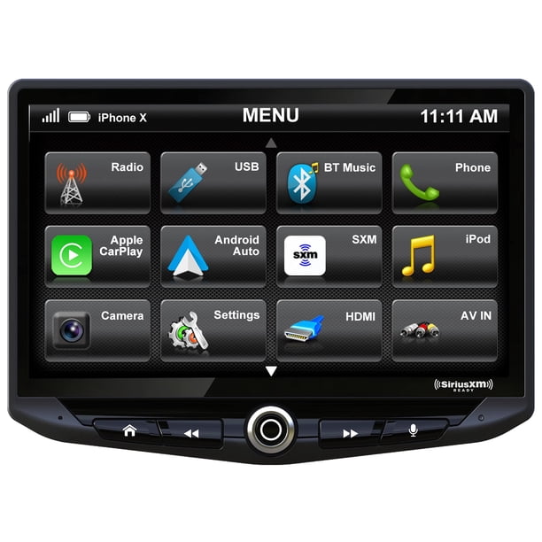STINGER HEIGH10 - Unidad de cabeza estéreo universal de 10 pulgadas, Apple CarPlay, Android Auto, SiriusXM Ready, Bluetooth, navegación GPS, salida de audio TOSLINK y entrada HDMI (UN1810)