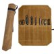 thumbnail image 1 of Bolsa enrollable para almacenamiento de cuchillos de chef, bolsa de herramientas de cocina profesional de lona encerada, estuche de almacenamiento para cuchillos con 7 bolsillos, perfecto para viajar,, 1 of 5