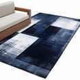 thumbnail image 2 of Blue White Runner Rug 2.7x5 FT, Non Slip Entryway Carpet, Abstract Graffiti Graffiti Art Paint Washable Soft Floor Carpet Entrance Mat Non-Shedding Throw Rug for Hallway Laundry Room Bedside, 2 of 9