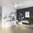 thumbnail image 6 of Hunter - Aeronaut  Indoor/Outdoor Ceiling Fan With Light, Remote, 52-inch, Matte White, Modern-style, 6-speed DC Motor, Energy Star, WiFi Smarthome, 52928, for Porches, Bathrooms, 6 of 19