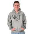 thumbnail image 5 of WWJD What Would Jesus Do Hoodie Sweatshirt Women Men Brisco Brands S, 5 of 6
