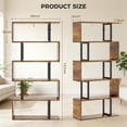 thumbnail image 2 of Librero Organizador En S De 6 Niveles, Librero Minimalista, Muebles Para Sala, Recamara, Cuarto y Oficina, 157x60x24CM, Simple y Hermoso, Estilo Industrial Retro, Para Decoración y Almacenamiento, 2 of 13