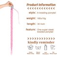 thumbnail image 2 of HSHDLDF 30Inch Pre-braiding Ponytail Extension,Rui Yok Long Tie Straight Wrap Around Hair Extensions Ponytail Natural Soft Synthetic Hair Piece for Women Daily Wear (Pink), 2 of 7