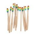 thumbnail image 1 of ruzhgo 4/6/10PCS Rainbow-colored Double-core Bristles Eco-friendly Bamboo Toothbrush, 1 of 6