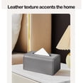 thumbnail image 4 of Leather Tissue Box Cover Decorative Home Accessory for Living Room Coffee Table, Gray, 4 of 8