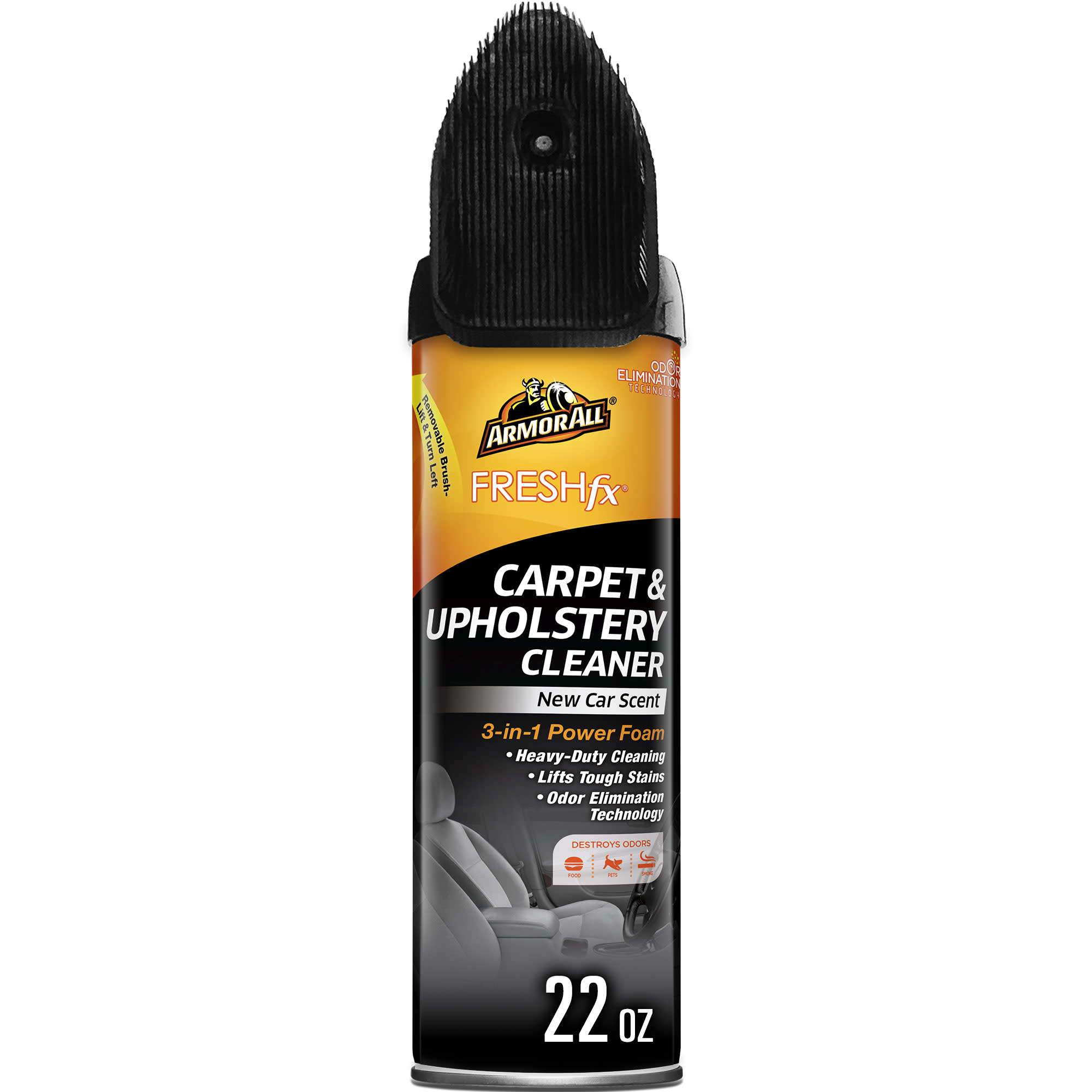 Armor All FRESH fx Power Foam Automotive Cleaner, Winter Auto Messes, Carpet & Upholstery (New Car Scent, 22 oz)