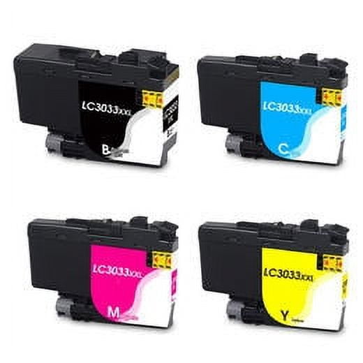 4 Pack: LC3033 Super High Yield Compatible Cartridges (1 each LC3033BK / LC3033C / LC3033M / LC3033Y)
