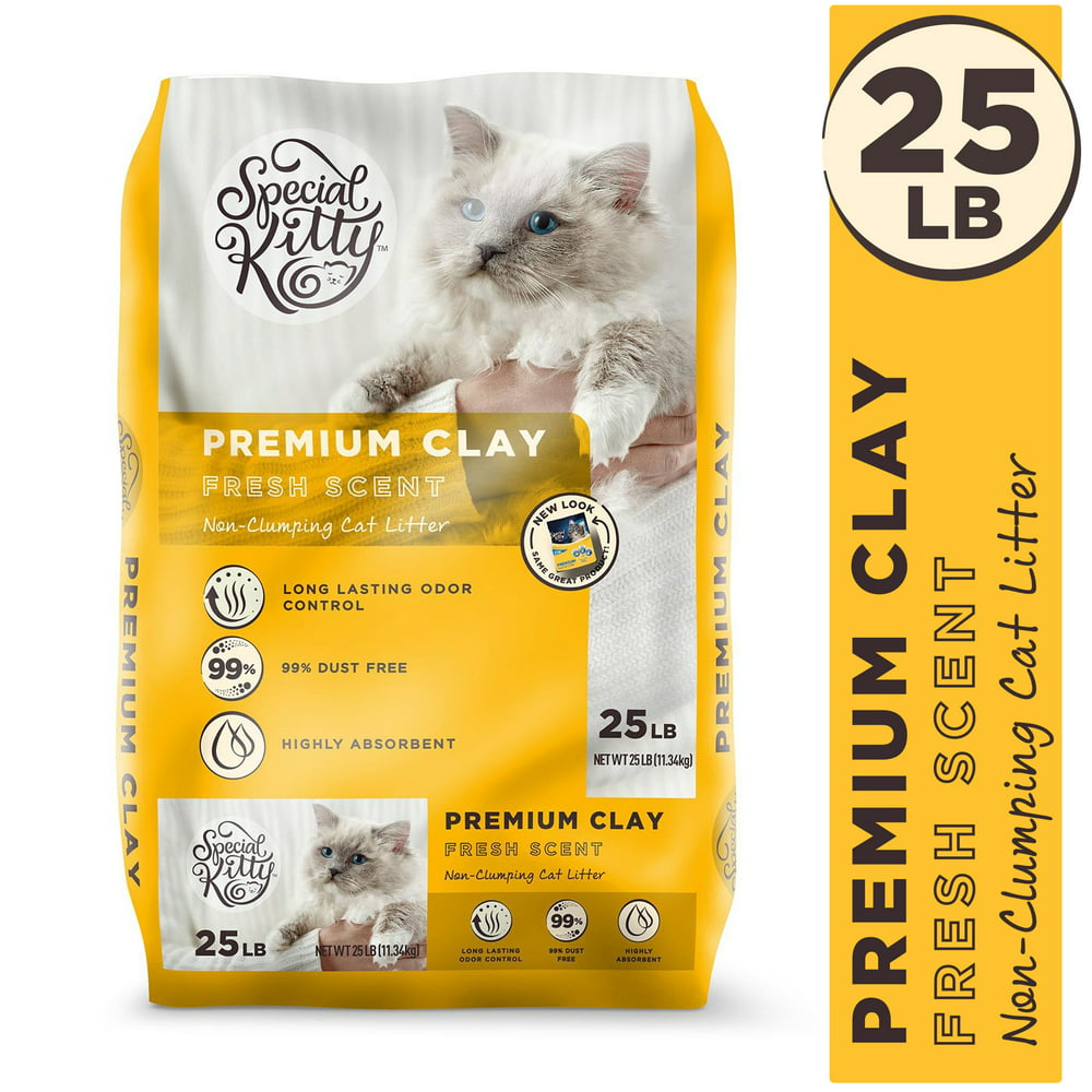 Special Kitty Premium Clay Cat Litter, Fresh Scent, 25 lb. Walmart