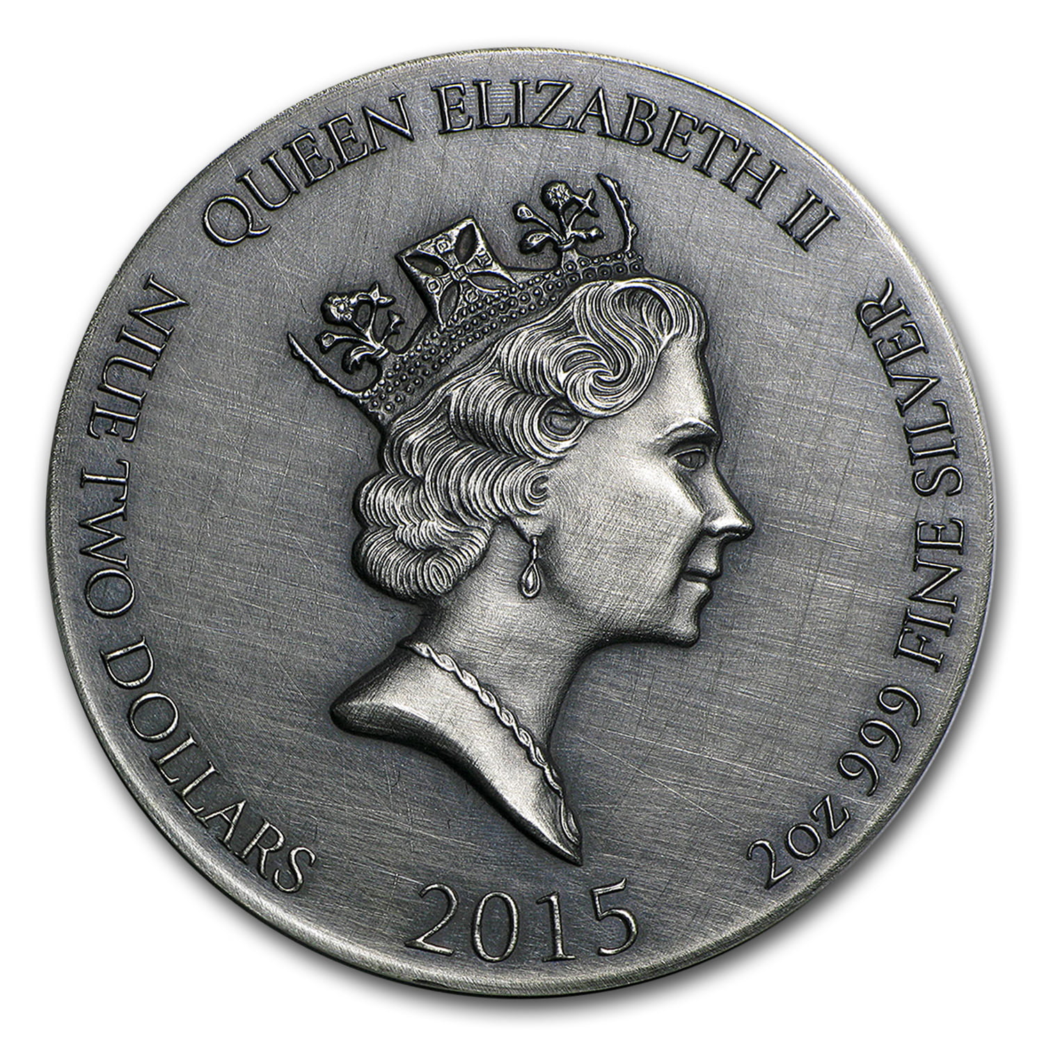Biblical Series 2015 Niue Ten Commandments 2 oz Silver Coin w/ COA & packaging 