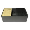 thumbnail image 4 of ALFI brand ABFS3320S-GM Grey Matte Workstation 33" x 20" Single Bowl Step Rim Fireclay Farm Sink with Accessories, 4 of 7