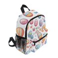 thumbnail image 2 of FORMRS School Backpack with Front Zippered Pocket 12" Student Travel Daypack, Pastel Easter Pattern, 2 of 6