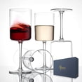 thumbnail image 5 of Glaver’s Square Wine Glasses Thin-Stemmed Crystal Glass Set for Red and White Wine, 16 oz 4-Pack, 5 of 9