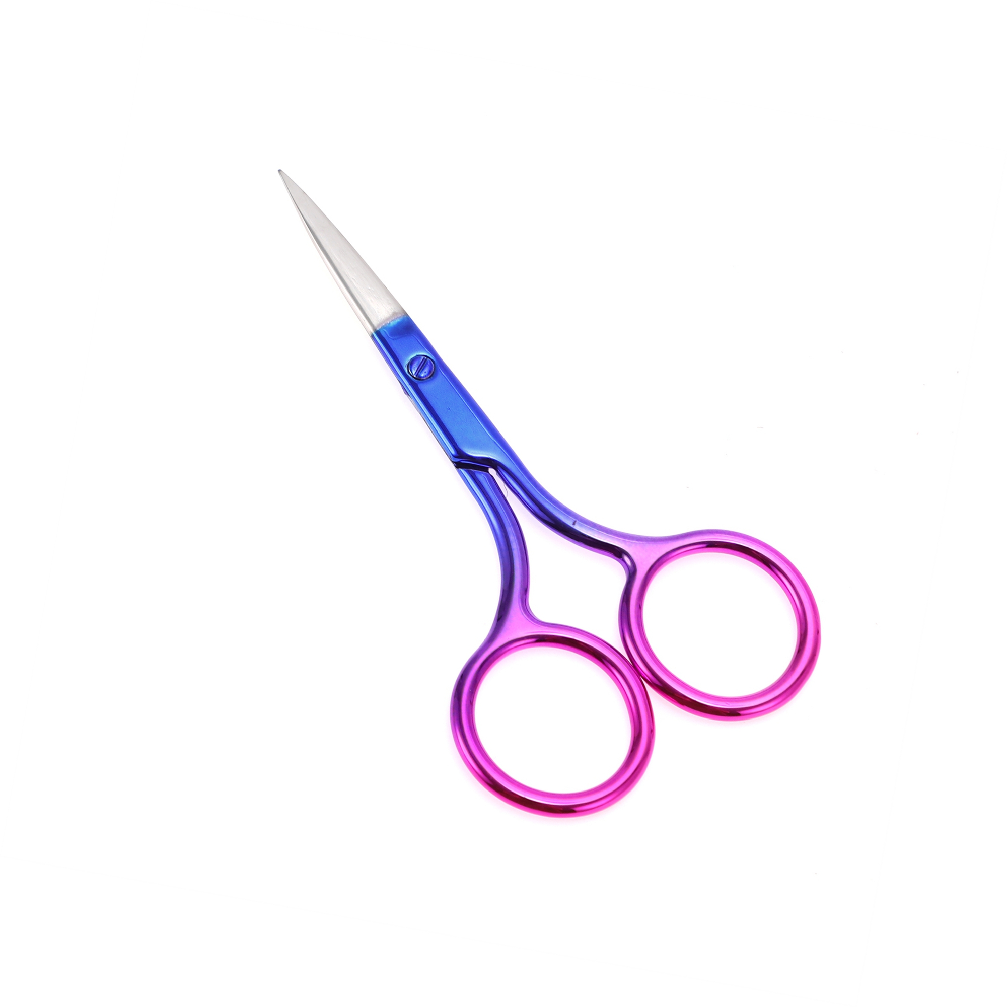 Unique Bargains 1 Pc Fine-edged Scissors Facial Hair Bedroom Blue Pink